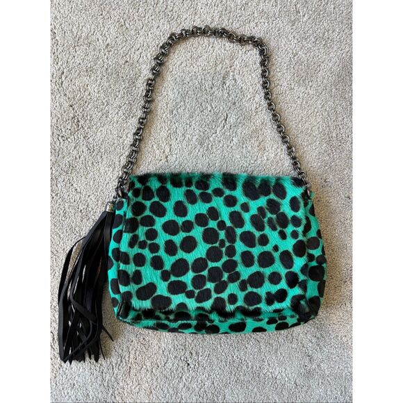 Rare⭐️ Eric Javits Calf hair leopard handbag, $475 - Picture 2 of 13